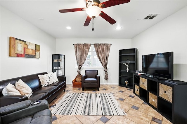 30156 Lexington Dr, Castaic, CA 91384 - living area with a ceiling fan and recessed lighting