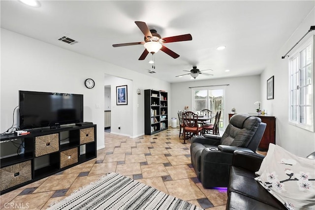 30156 Lexington Dr, Castaic, CA 91384 - living area with recessed lighting and ceiling fan