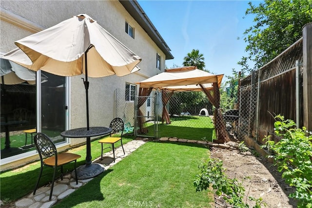 30156 Lexington Dr, Castaic, CA 91384 - fenced backyard with a gazebo and a gate