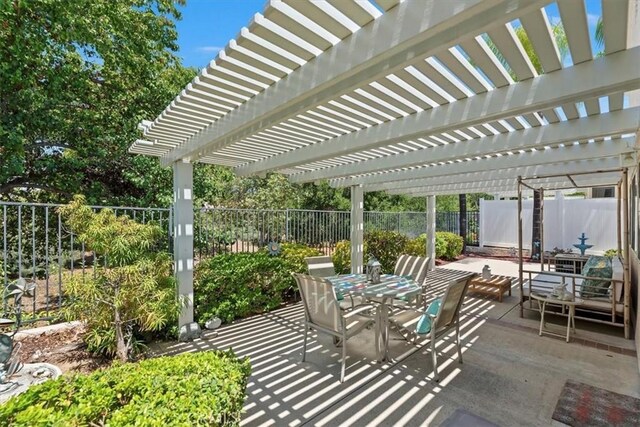 40209 Corte Peralta, Murrieta, CA 92562 - fenced backyard featuring outdoor dining area, a patio area, and a pergola