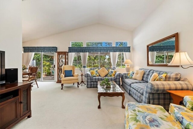 40209 Corte Peralta, Murrieta, CA 92562 - living area featuring high vaulted ceiling and carpet