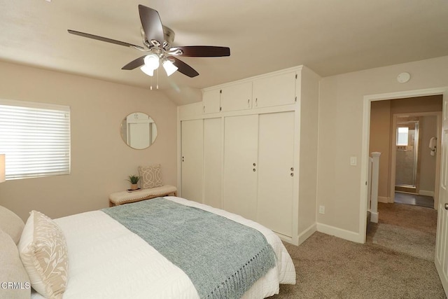 5026 Doreen Ave, Temple City, CA 91780 - bedroom with a closet, a ceiling fan, and light carpet