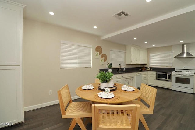 5026 Doreen Ave, Temple City, CA 91780 - dining space with dark wood finished floors and recessed lighting