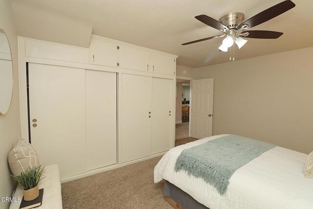 5026 Doreen Ave, Temple City, CA 91780 - carpeted bedroom featuring a closet and ceiling fan