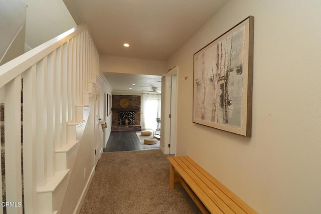 5026 Doreen Ave, Temple City, CA 91780 - hall with recessed lighting and carpet