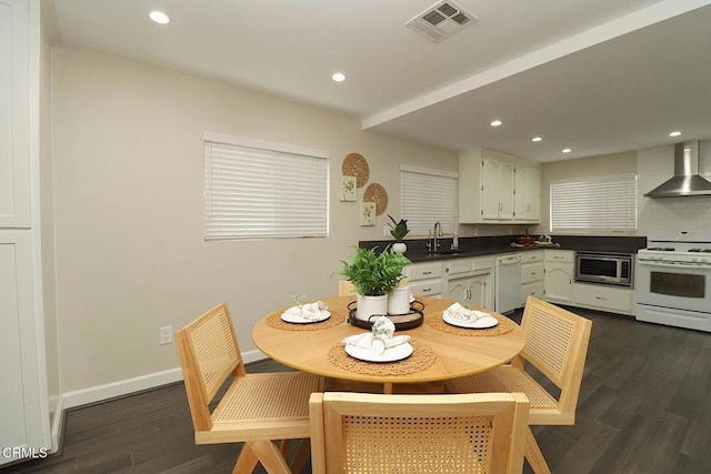 5026 Doreen Ave, Temple City, CA 91780 - dining space featuring dark wood-style flooring and recessed lighting