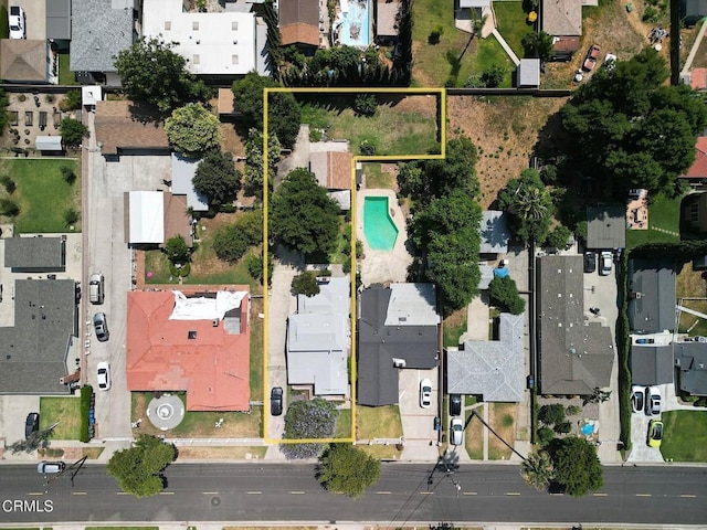 5026 Doreen Ave, Temple City, CA 91780 - aerial perspective of suburban area with property boundaries highlighted and a pool area