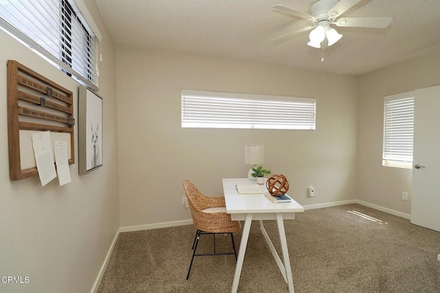 5026 Doreen Ave, Temple City, CA 91780 - carpeted home office with ceiling fan and baseboards