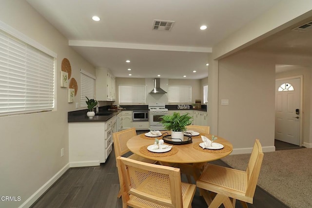 5026 Doreen Ave, Temple City, CA 91780 - dining space featuring recessed lighting and dark wood-style flooring