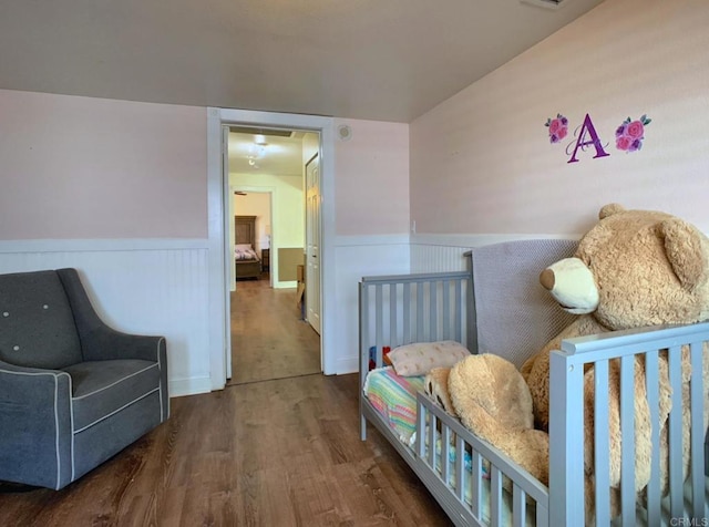 1390 Dewey Pl, Campo, CA 91906 - bedroom featuring wainscoting and wood finished floors