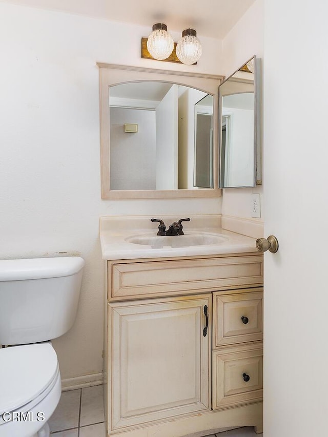2026 Thomas Pl, West Covina, CA 91792 - half bath with vanity and tile patterned floors