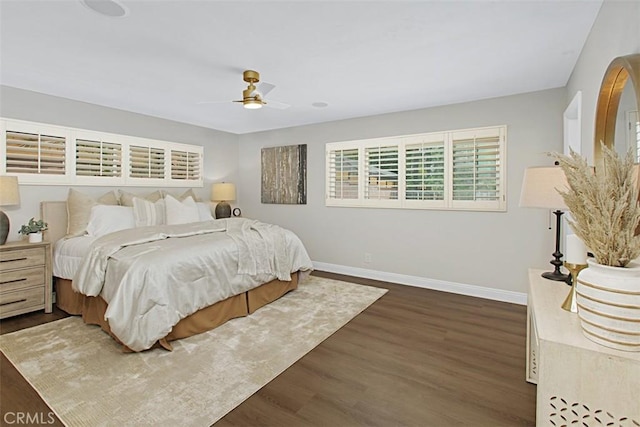1604 N Laurel Ave, Upland, CA 91784 - bedroom featuring dark wood-style floors and ceiling fan