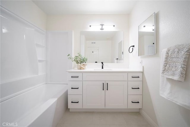 1927 Huntington Dr Unit C, Duarte, CA 91010 - bathroom featuring tile patterned floors, vanity, and shower / bathtub combination