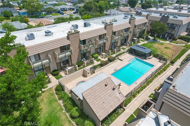 1927 Huntington Dr Unit C, Duarte, CA 91010 - bird's eye view of a pool