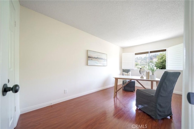 1927 Huntington Dr Unit C, Duarte, CA 91010 - office with wood finished floors and a textured ceiling