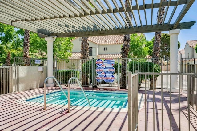 37940 42nd St E Unit 129, Palmdale, CA 93552 - view of pool with a pergola