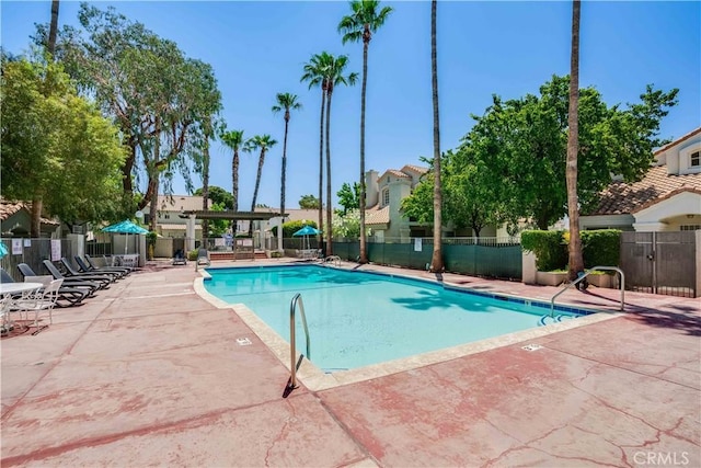 37940 42nd St E Unit 129, Palmdale, CA 93552 - community pool featuring a patio area