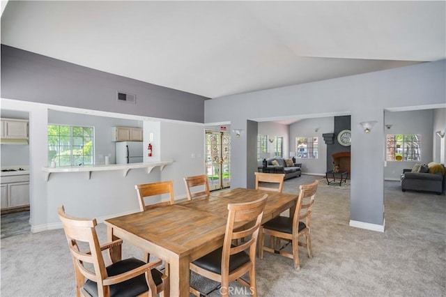 37940 42nd St E Unit 129, Palmdale, CA 93552 - dining space with light colored carpet and plenty of natural light