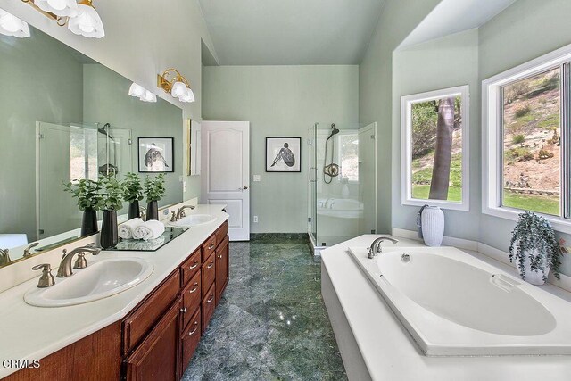2981 Yucca Dr, Camarillo, CA 93012 - bathroom with a shower stall, healthy amount of natural light, and a bath