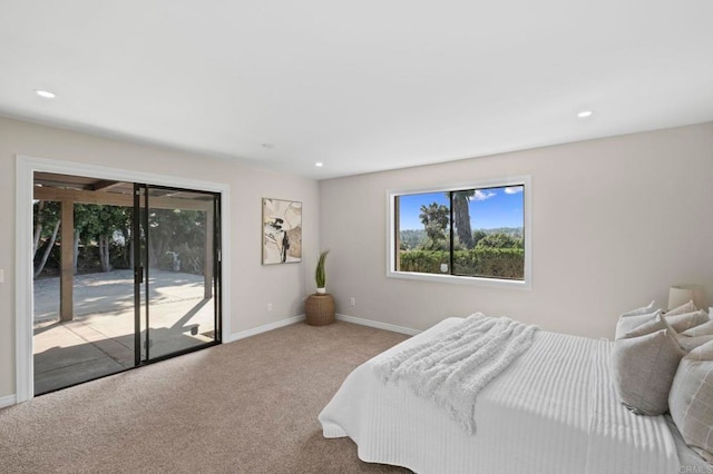 917 Gretna Green Way, Escondido, CA 92025 - bedroom featuring access to outside, carpet flooring, and recessed lighting