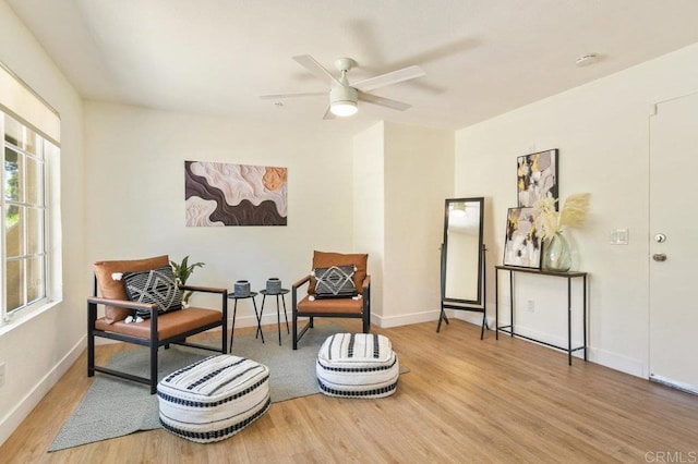 1948 Caminito De La Cruz, Chula Vista, CA 91913 - living area with wood finished floors and a ceiling fan