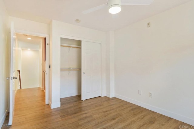1948 Caminito De La Cruz, Chula Vista, CA 91913 - unfurnished bedroom with wood finished floors, a closet, and a ceiling fan