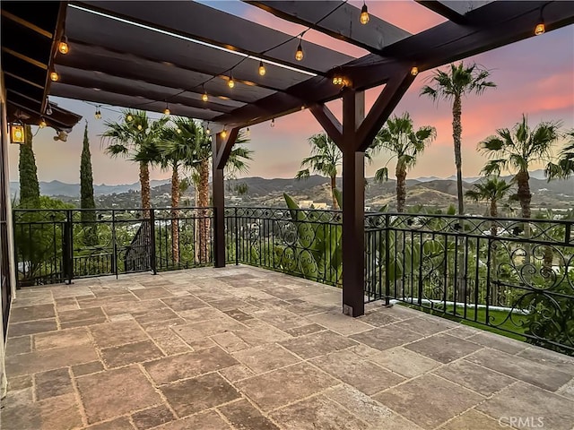 567 Lone Oak Dr, Thousand Oaks, CA 91362 - view of patio with a pergola and a mountain view