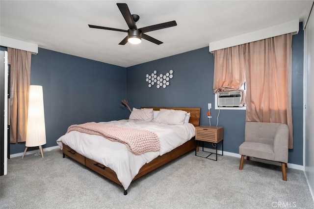 365 Hastings Ranch Rd Unit 4, Pasadena, CA 91107 - carpeted bedroom with cooling unit and ceiling fan