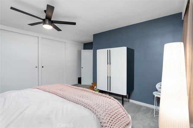 365 Hastings Ranch Rd Unit 4, Pasadena, CA 91107 - bedroom with carpet floors, ceiling fan, and multiple closets