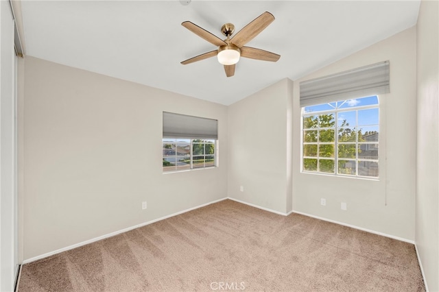 41024 Montelena Cir, Temecula, CA 92591 - carpeted spare room with lofted ceiling, plenty of natural light, and a ceiling fan