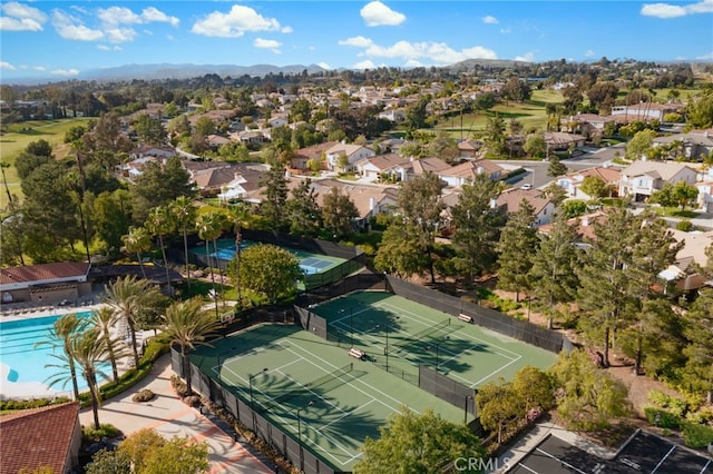 41024 Montelena Cir, Temecula, CA 92591 - aerial perspective of suburban area featuring mountains and a pool
