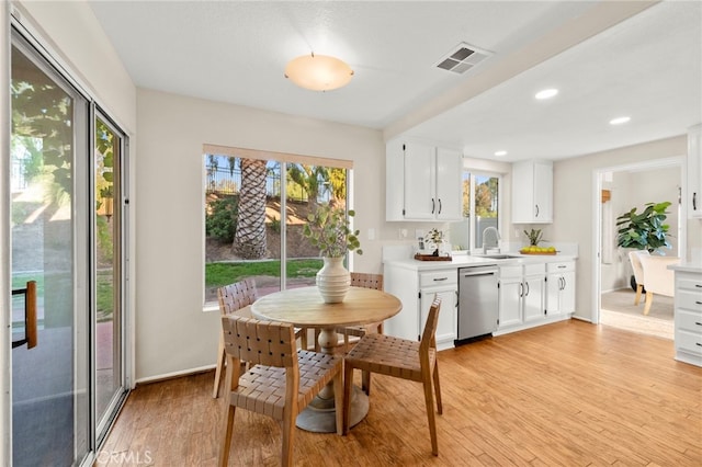 41024 Montelena Cir, Temecula, CA 92591 - dining space with light wood-type flooring and recessed lighting