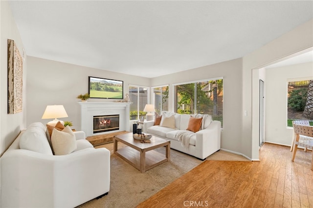 41024 Montelena Cir, Temecula, CA 92591 - living room with a glass covered fireplace and light wood-style floors