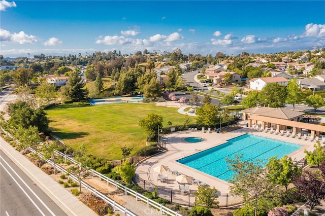 41024 Montelena Cir, Temecula, CA 92591 - aerial view of residential area with a pool
