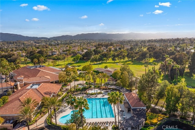 41024 Montelena Cir, Temecula, CA 92591 - aerial view of residential area with a pool and a mountainous background