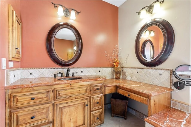 9942 Sunfish Cir, Paso Robles, CA 93446 - bathroom with vanity and tile patterned flooring