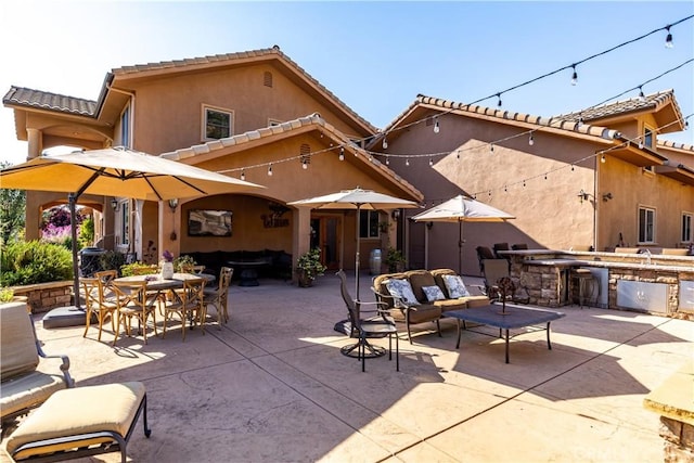 9942 Sunfish Cir, Paso Robles, CA 93446 - view of patio with an outdoor kitchen, outdoor lounge area, and outdoor dining area