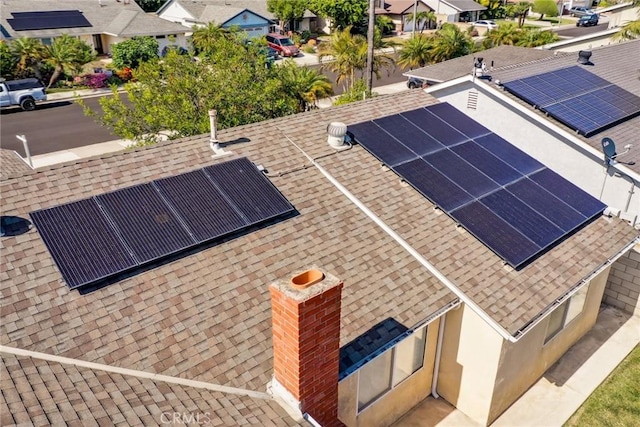 6772 Rook Dr, Huntington Beach, CA 92647 - exterior view of roof with shingles, a residential view, and a chimney