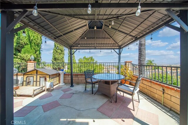 13555 Via, San Remo, Chino Hills, CA 91709 - view of patio with outdoor dining space and a gazebo