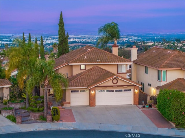 13555 Via, San Remo, Chino Hills, CA 91709 - aerial view at dusk