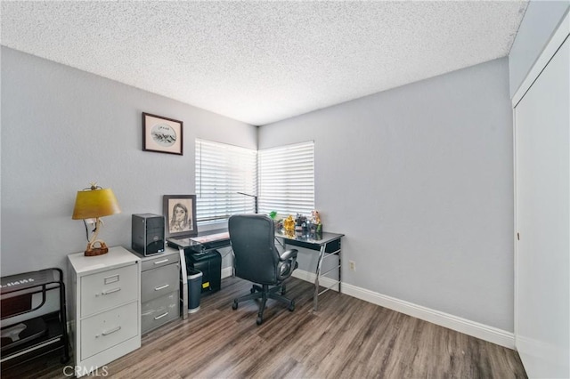 13555 Via, San Remo, Chino Hills, CA 91709 - home office featuring a textured ceiling and light wood-style flooring