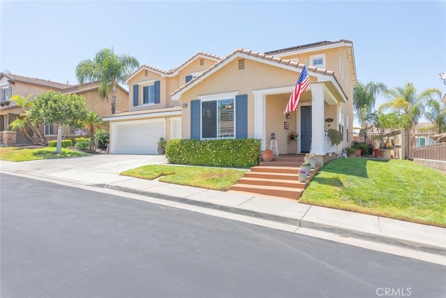 3720 Gunnison Cir, Corona, CA 92881 - view of front of property featuring concrete driveway, stucco siding, a garage, and a tiled roof