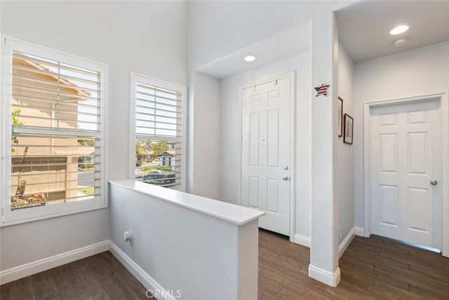 3720 Gunnison Cir, Corona, CA 92881 - entrance foyer with dark wood-style floors and recessed lighting