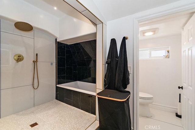 2335 N San Antonio Ave, Upland, CA 91784 - full bathroom with a tile shower and tile patterned flooring