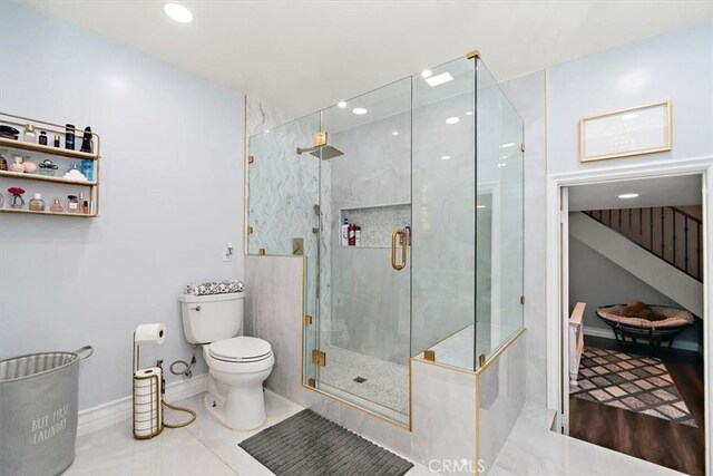 2335 N San Antonio Ave, Upland, CA 91784 - full bathroom featuring a shower stall, recessed lighting, and tile patterned floors