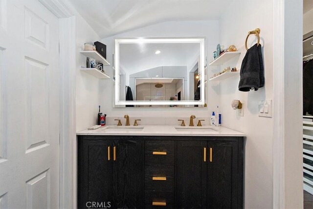 2335 N San Antonio Ave, Upland, CA 91784 - full bath with double vanity and lofted ceiling