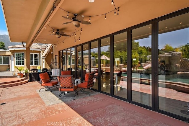 2335 N San Antonio Ave, Upland, CA 91784 - view of patio / terrace with ceiling fan