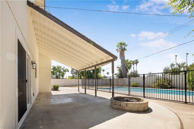 801 Navajo Dr, Riverside, CA 92507 - view of patio with an outdoor fire pit