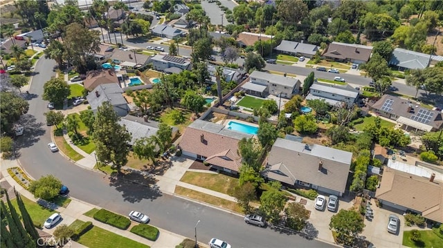 801 Navajo Dr, Riverside, CA 92507 - aerial overview of property's location featuring a pool area and nearby suburban area