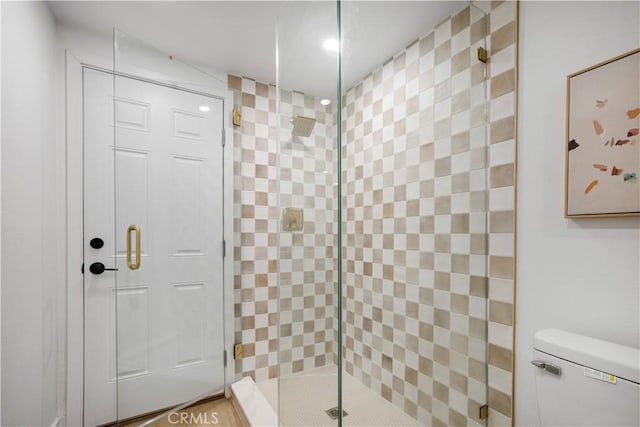 801 Navajo Dr, Riverside, CA 92507 - bathroom with tiled shower and recessed lighting